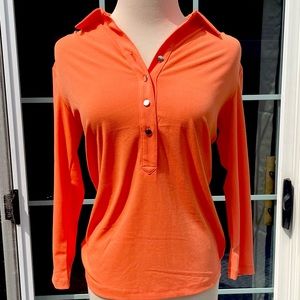 Orange Collared Blouse